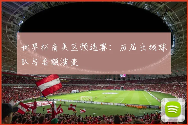 世界杯南美区预选赛:历届出线球队与名额演变